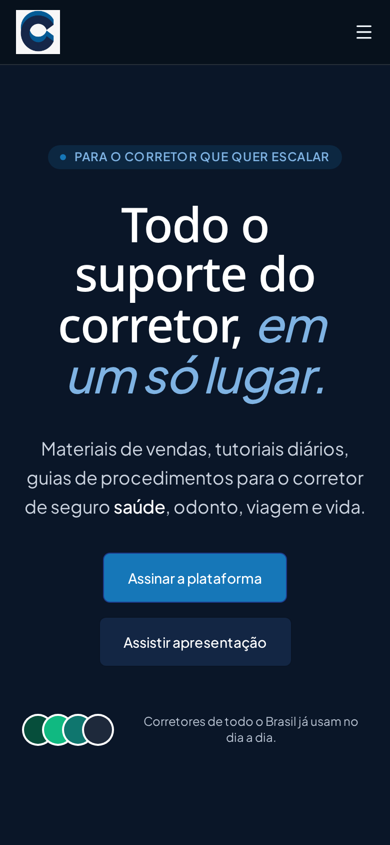 Mobile preview - Corretor Consulta